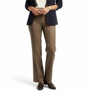 Vintage Express Design Studio Editor Pants Womens 8 Brown Pinstripe Cotton Work